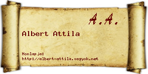 Albert Attila névjegykártya